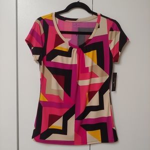 NWT Worthington Short Sleeve Scoopneck Top